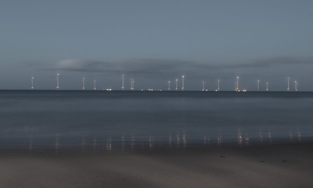 Blue Hour Redcar Wind farm