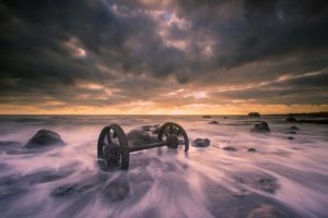 The Chaldron Wheels, Chemical Beach, Seaham.