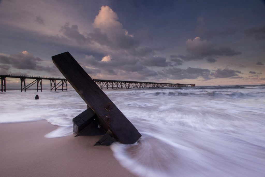 Steetley Pier High Tide Autumn Sunset