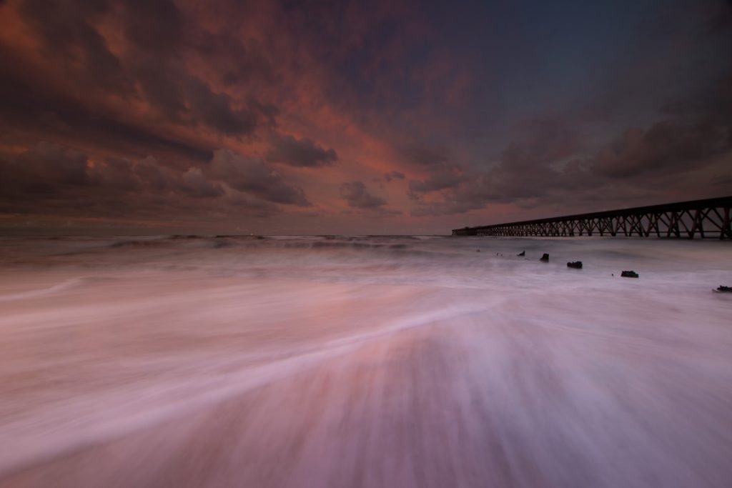 Steetley Pier Colourful Autumn Sunset