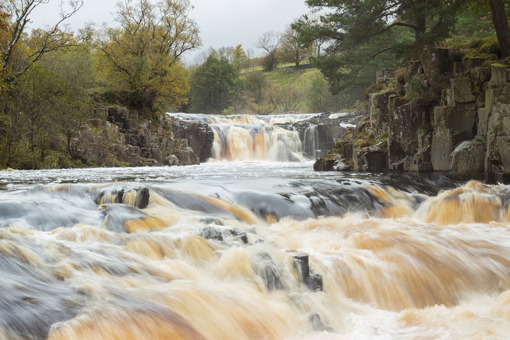 Autumn at Low Force Waterfall near to the bridge