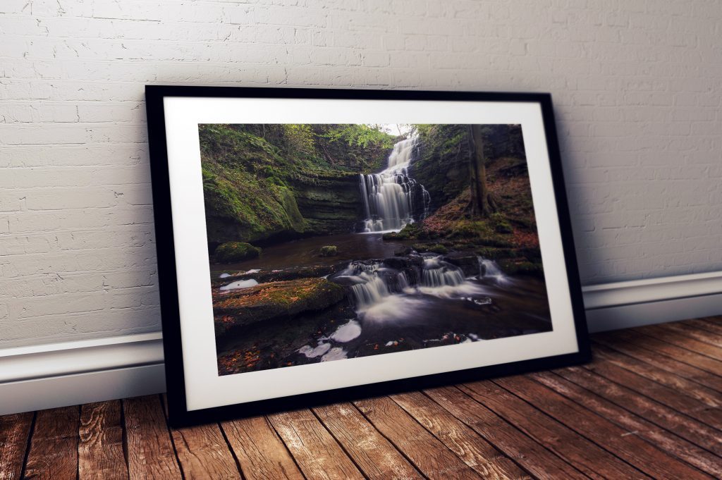 Scaleber Force Waterfall Yorkshire Dales - Print for sale