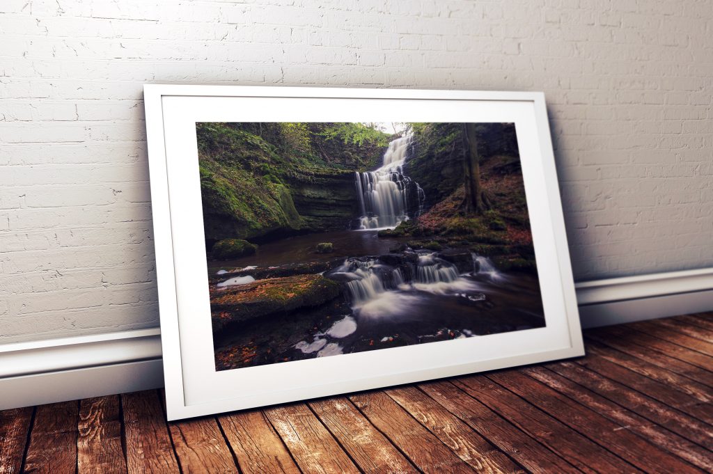 Scaleber Force Waterfall Yorkshire Dales - Print for sale