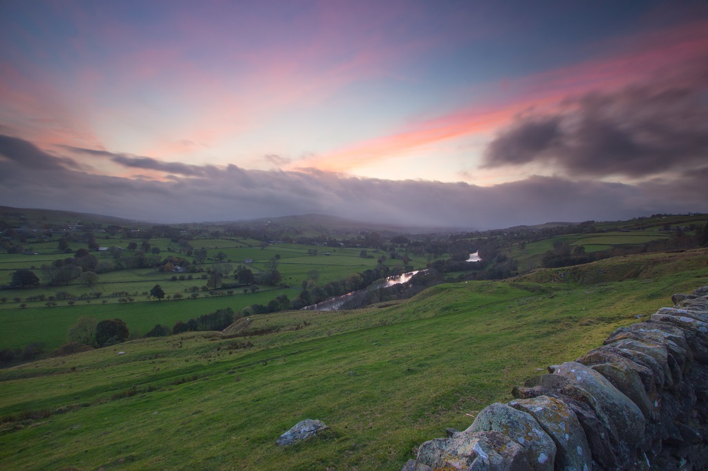 Sunset over Middleton-in-Teesdale from the B6262.
