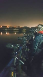 Photographers line up along the river to capture the firework display at Stockton-on-Tees, 5th November 2017.