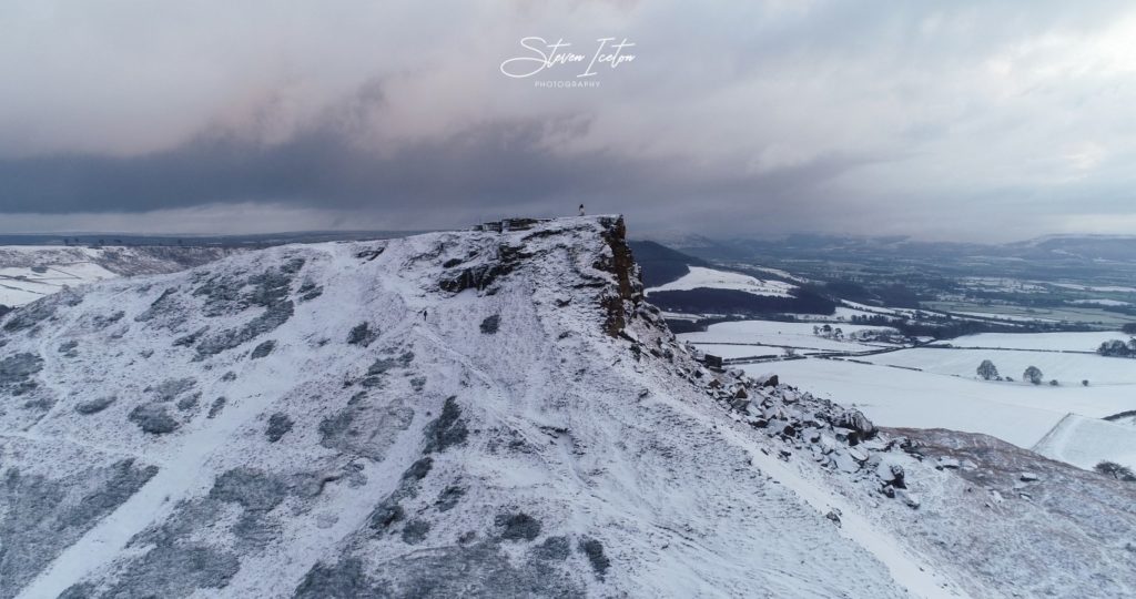 Roseberry-Topping-Winter-Snow-Drone-4